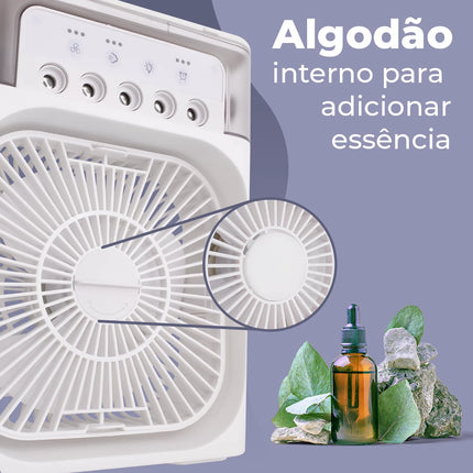 Mini Air Conditioning Fan Humidifier Air Cleaner, USB Ice and Water Reservoir
