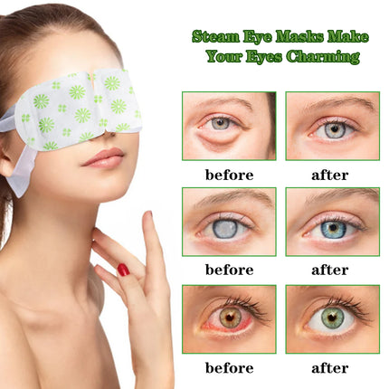 Steam Eye Mask Relieve Fatigue Soothe Eye Discomfort Fade Dark Circles Nourish Moisturizing Hot Compress Eye Mask
