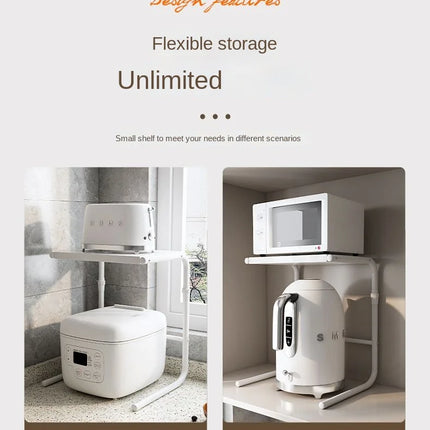 Kitchen Shelf Microwave Oven Storage Air Fryer Rice Cooker Shelf Finisher Multifunctional and Expandable