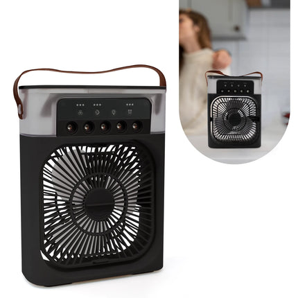 Mini Air Conditioning Fan Humidifier Air Cleaner, USB Ice and Water Reservoir