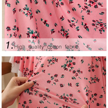 140x50/200cm Small Floral Print Ribbed Stretch Knit Fabric For Sewing Clothes，Bedding, Dress Handmade DIY Fabric TJ1593