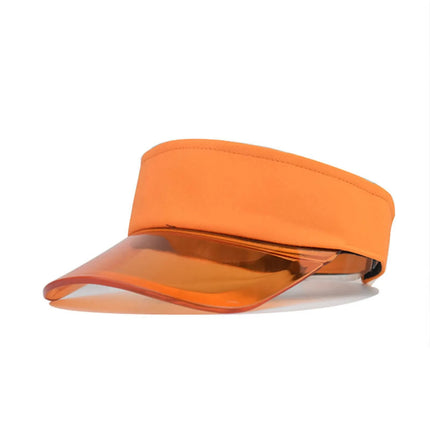 Baseball Caps For Women Fashionable Women Solid Color Sun Protection Topless Transparent Baseball Visor Cap Casquette Homme