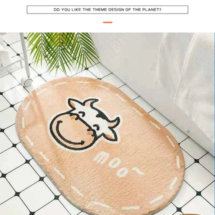 Cartoon Animals Bath Mats Soft Cute Rugs Home Entrance Doormats Bedroom Carpets Bathroom Door Mat Absorbent Non-Slip Foot Pad