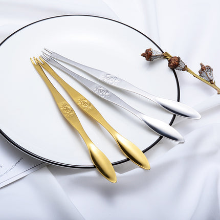6Pcs Stainless Steel Crab Forks Set Crab Pliers Shellfish Fruit Forks Lobster Clamp Pliers Clip Kitchen Gadgets Seafood Tools