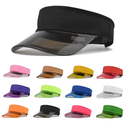 Baseball Caps For Women Fashionable Women Solid Color Sun Protection Topless Transparent Baseball Visor Cap Casquette Homme