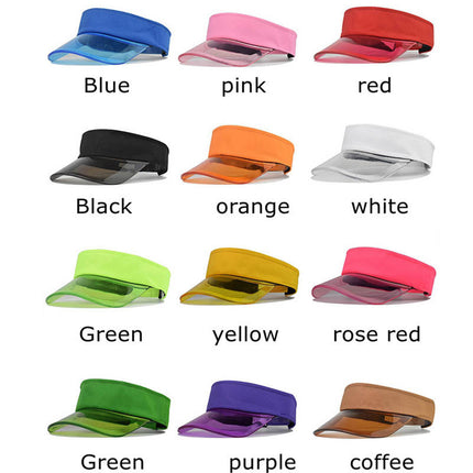 Baseball Caps For Women Fashionable Women Solid Color Sun Protection Topless Transparent Baseball Visor Cap Casquette Homme