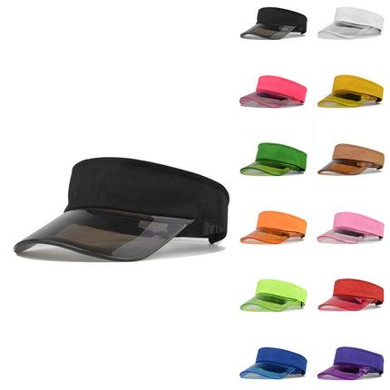 Baseball Caps For Women Fashionable Women Solid Color Sun Protection Topless Transparent Baseball Visor Cap Casquette Homme