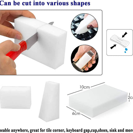 100*60*20mm Car Kitchen Shoes Cleaner Melamine Sponge Nano Dishwashing Magic Sponge Eraser for Bathroom Kitchen Office Cleaning