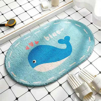 Cartoon Animals Bath Mats Soft Cute Rugs Home Entrance Doormats Bedroom Carpets Bathroom Door Mat Absorbent Non-Slip Foot Pad