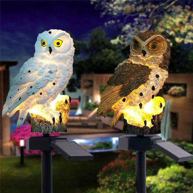 Solar Owl Garden Lamp