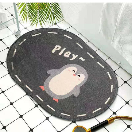 Cartoon Animals Bath Mats Soft Cute Rugs Home Entrance Doormats Bedroom Carpets Bathroom Door Mat Absorbent Non-Slip Foot Pad
