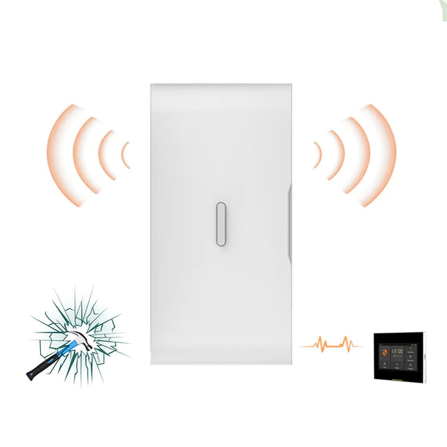 433MHz Wireless Glass Break Vibration Sensor Door Window Alarm