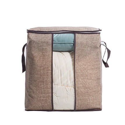 2023 new Non-woven Portable Clothes Storage Bag Organizer 45.5*51*29cm Folding Closet Organizer For Pillow Quilt Blanket Bedding