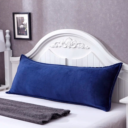 Solid Color Flannel Long Pillow Case Soft Comfortable Adults Double Lover Sleeping Pillow Cover Bedding Body Pillowcase