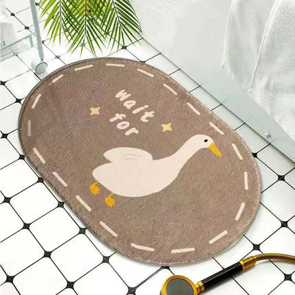 Cartoon Animals Bath Mats Soft Cute Rugs Home Entrance Doormats Bedroom Carpets Bathroom Door Mat Absorbent Non-Slip Foot Pad