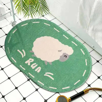 Cartoon Animals Bath Mats Soft Cute Rugs Home Entrance Doormats Bedroom Carpets Bathroom Door Mat Absorbent Non-Slip Foot Pad