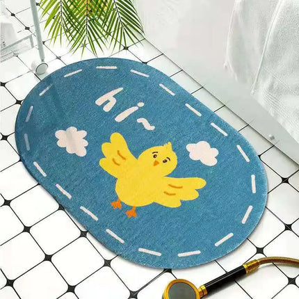 Cartoon Animals Bath Mats Soft Cute Rugs Home Entrance Doormats Bedroom Carpets Bathroom Door Mat Absorbent Non-Slip Foot Pad