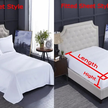 Stripe Embroidery Bedding Sets Luxury Egyptian Cotton Duvet Cover Fitted Bed Sheet Pillowcases Solid Color Mattress Cover