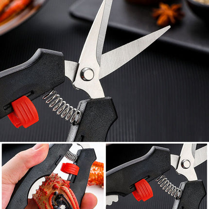 6Pcs Stainless Steel Crab Forks Set Crab Pliers Shellfish Fruit Forks Lobster Clamp Pliers Clip Kitchen Gadgets Seafood Tools