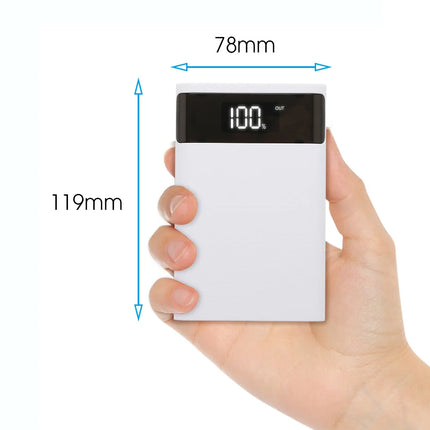 kebidumei Dual USB Micro USB Type C Power Bank Shell 5V DIY 4/6*18650 Case Battery Charge Storage Box Without Battery