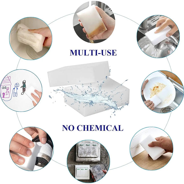 100*60*20mm Car Kitchen Shoes Cleaner Melamine Sponge Nano Dishwashing Magic Sponge Eraser for Bathroom Kitchen Office Cleaning