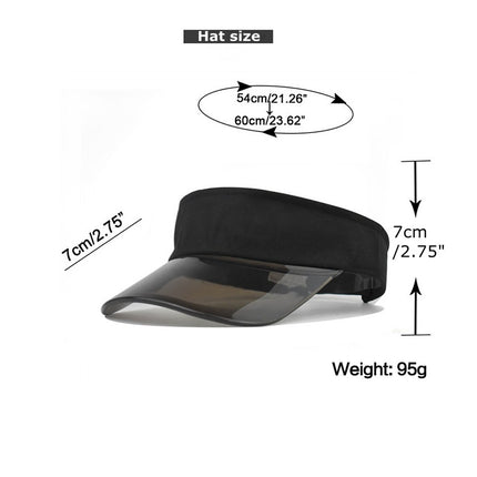 Baseball Caps For Women Fashionable Women Solid Color Sun Protection Topless Transparent Baseball Visor Cap Casquette Homme
