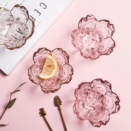 Japanese Glass Plates with Golden Border