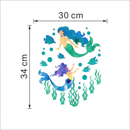 Cartoon Fish Stickers Home Decoration Underwater Scenery Mural Art Bathroom Kitchen Decor Decals