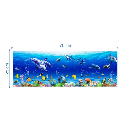 Cartoon Fish Stickers Home Decoration Underwater Scenery Mural Art Bathroom Kitchen Decor Decals