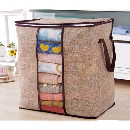 2023 new Non-woven Portable Clothes Storage Bag Organizer 45.5*51*29cm Folding Closet Organizer For Pillow Quilt Blanket Bedding