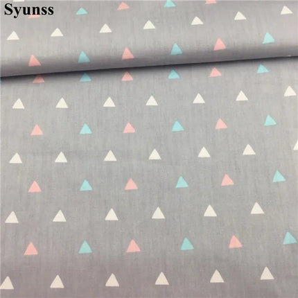 Syunss-Gray and Pink Alpaca Print Twill Cotton Fabric, DIY Handmade Sewing, Patchwork Cloth, Bedding Textile, Quilting Tissue