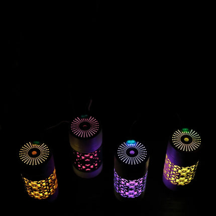 saengQ 250ml Air Humidifier with LED Night Lamp Mini Fan Aroma Essential Oil Diffuser USB Fogger Mist Maker for Home Office Car
