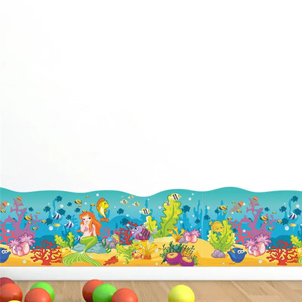 Cartoon Fish Stickers Home Decoration Underwater Scenery Mural Art Bathroom Kitchen Decor Decals