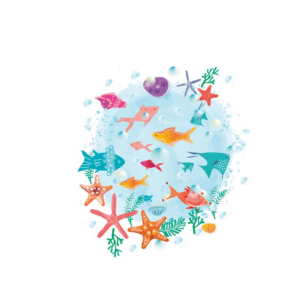 Cartoon Fish Stickers Home Decoration Underwater Scenery Mural Art Bathroom Kitchen Decor Decals