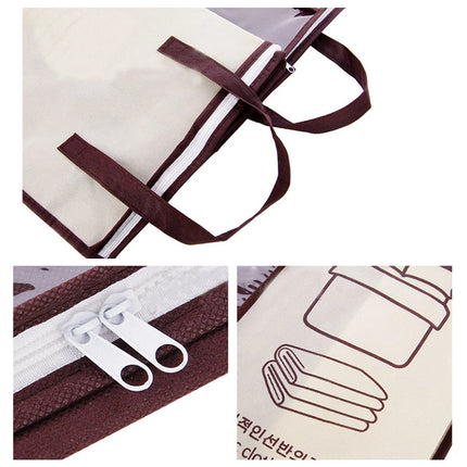 2023 new Non-woven Portable Clothes Storage Bag Organizer 45.5*51*29cm Folding Closet Organizer For Pillow Quilt Blanket Bedding