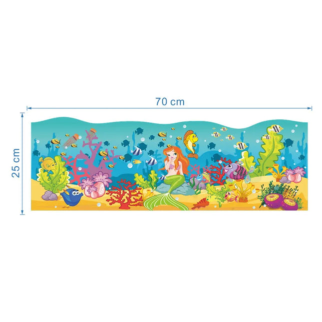 Cartoon Fish Stickers Home Decoration Underwater Scenery Mural Art Bathroom Kitchen Decor Decals