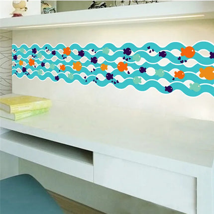 Cartoon Fish Stickers Home Decoration Underwater Scenery Mural Art Bathroom Kitchen Decor Decals