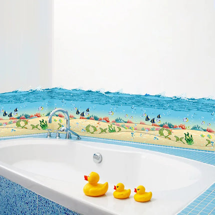 Cartoon Fish Stickers Home Decoration Underwater Scenery Mural Art Bathroom Kitchen Decor Decals