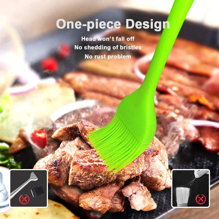 WALFOS Pastry Brushes-BBQ Cake Oil Brush For Barbecue Grill -Heat Resistant Silicone Basting Brushes For Cooking Kitchen Brush