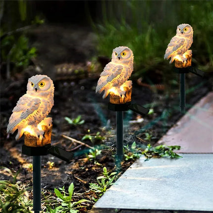 Solar Owl Garden Lamp