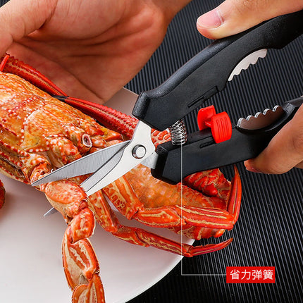 6Pcs Stainless Steel Crab Forks Set Crab Pliers Shellfish Fruit Forks Lobster Clamp Pliers Clip Kitchen Gadgets Seafood Tools