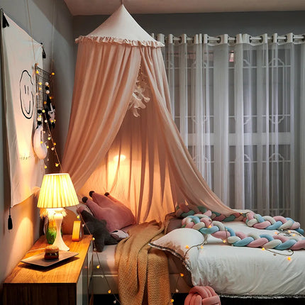 Hung Dome Mosquito Net for Baby Children Crib Bed Tent Girls Kids Bedding Living Room Decor Corner Canopy Tent Mosquito Net Bebe