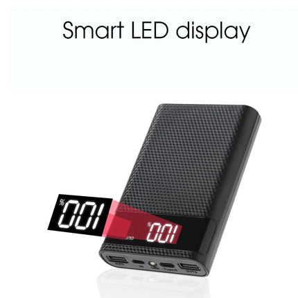 kebidumei Dual USB Micro USB Type C Power Bank Shell 5V DIY 4/6*18650 Case Battery Charge Storage Box Without Battery