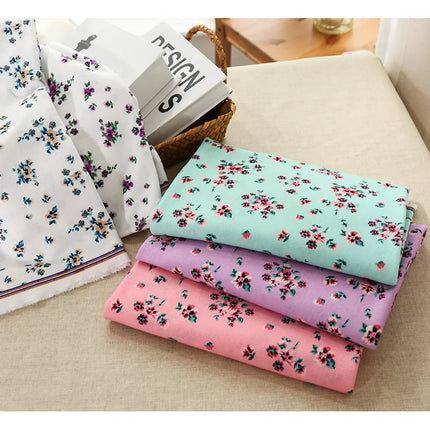 140x50/200cm Small Floral Print Ribbed Stretch Knit Fabric For Sewing Clothes，Bedding, Dress Handmade DIY Fabric TJ1593