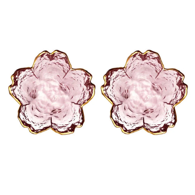 Japanese Glass Plates with Golden Border