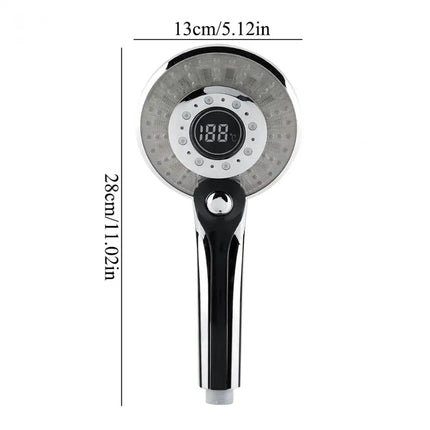LED Shower Head with Digital Temperature Control