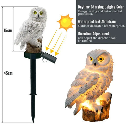 Solar Owl Garden Lamp