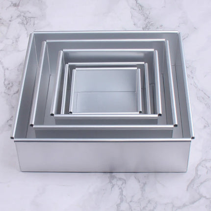 4/5/6/8/10inch Aluminum Alloy Nonstick Square Cake Pan With Removable Bottom Cheesecake Mold DIY Cake Baking Pan Kitchen Tools