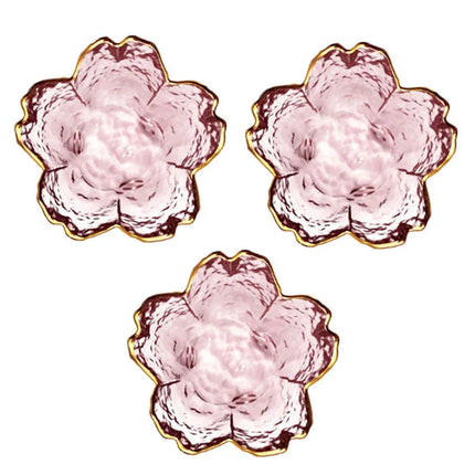 Japanese Glass Plates with Golden Border