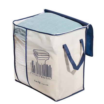 2023 new Non-woven Portable Clothes Storage Bag Organizer 45.5*51*29cm Folding Closet Organizer For Pillow Quilt Blanket Bedding